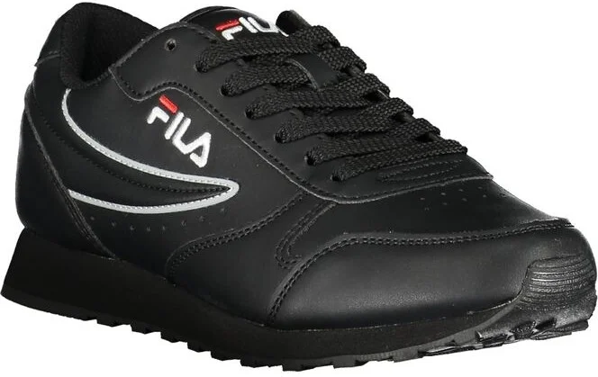 Sleek Black Lace-Up Sport Women's Sneakers - Image 2
