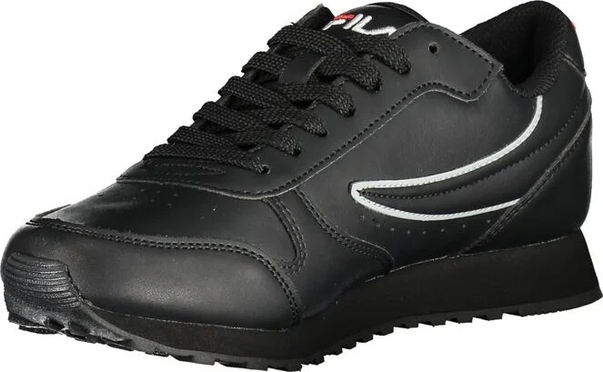 Sleek Black Lace-Up Sport Women's Sneakers - Image 3