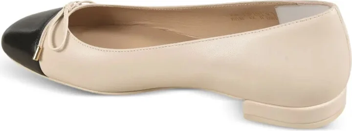 Sleek bow-detail flat pumps - Image 3
