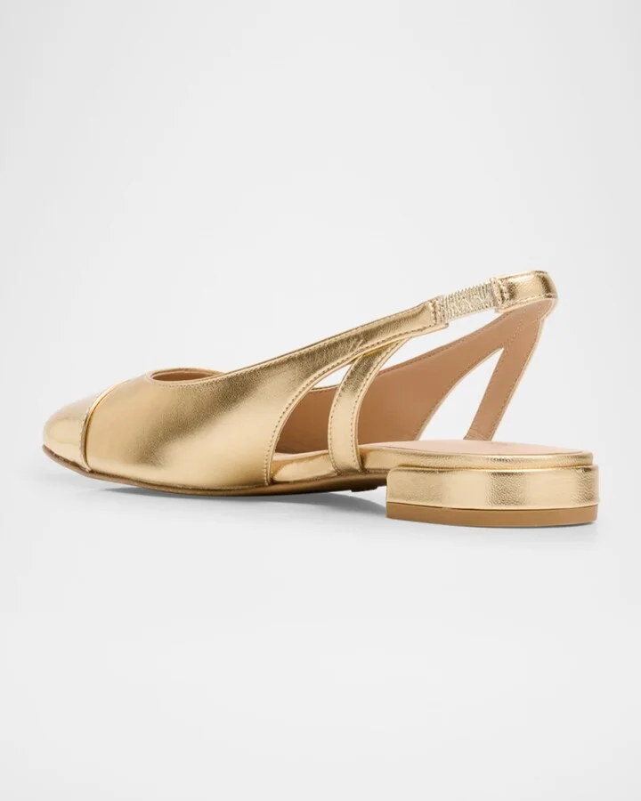 Sleek Cap-Toe Slingback Flats - Image 9