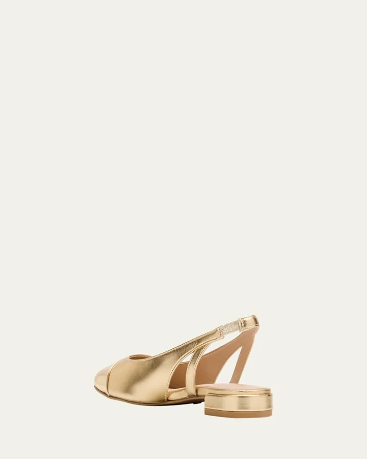 Sleek Cap-Toe Slingback Flats - Image 6