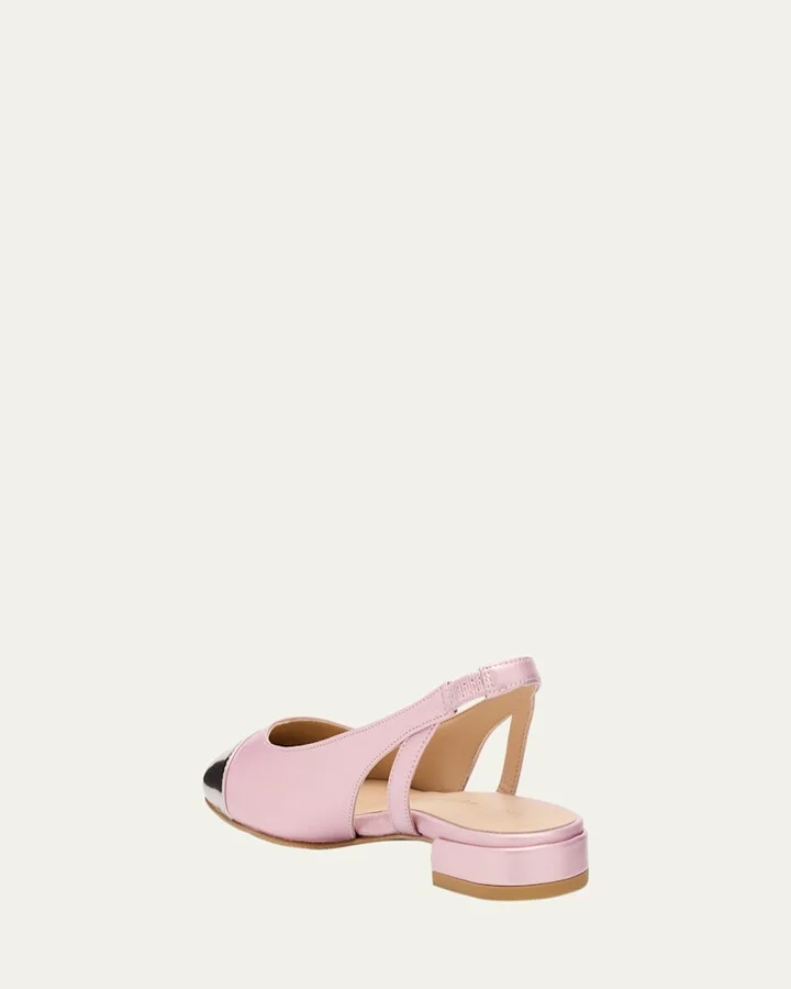 Sleek Cap-Toe Slingback Flats - Image 9