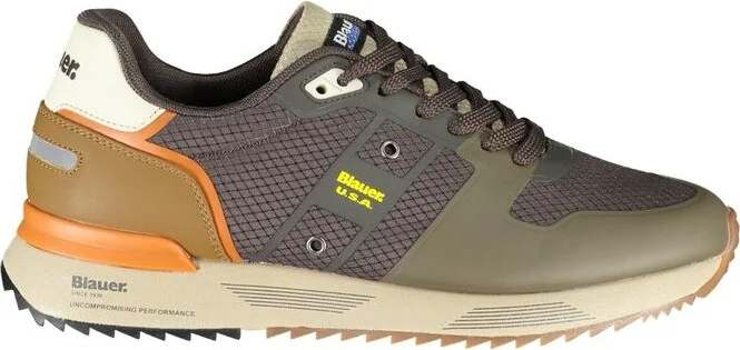 Sleek Contrast Lace-Up Men's Sneakers