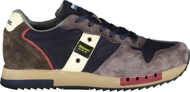 Sleek Designer Sneakers with Contrast Men's Accents