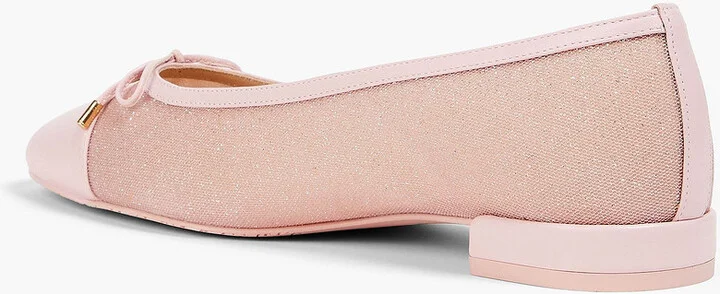 Sleek glittered mesh ballet flats - Image 3
