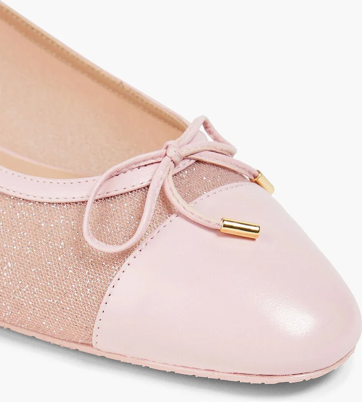Sleek glittered mesh ballet flats - Image 4
