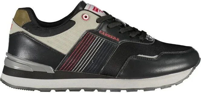 Sleek Laced Sports Sneakers with Contrast Men's Details