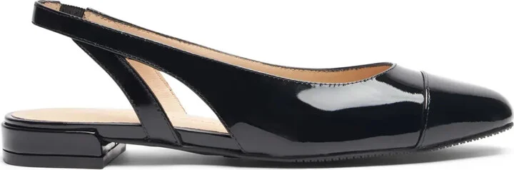 Sleek slingback leather pumps