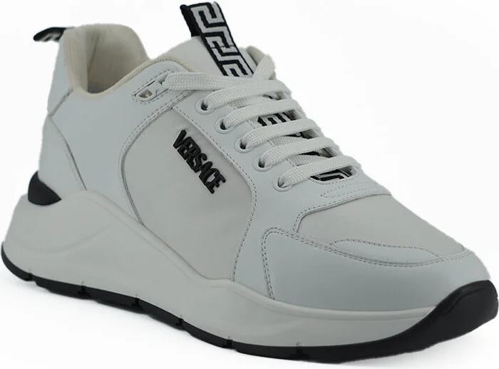 Sleek White Calf Leather Men's Sneakers - Image 2