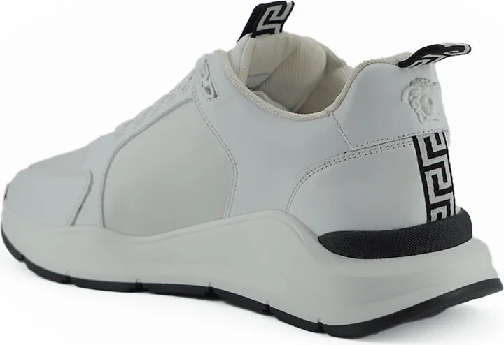 Sleek White Calf Leather Men's Sneakers - Image 3
