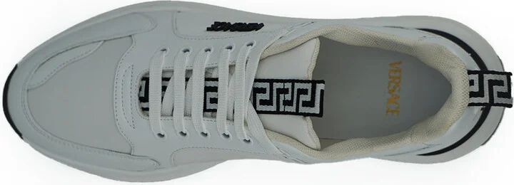 Sleek White Calf Leather Men's Sneakers - Image 6