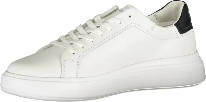 Sleek White Sneakers with Contrast Men's Accents - Image 3