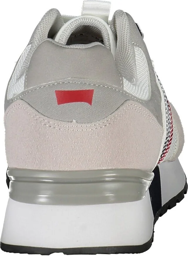 Sleek White Sneakers with Contrast Men's Details - Image 3