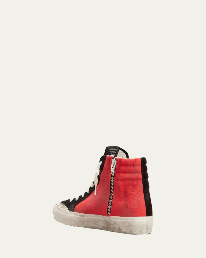 Slide Canvas High-Top Sneakers - Image 7