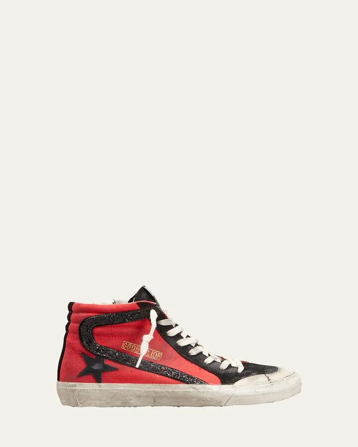 Slide Canvas High-Top Sneakers