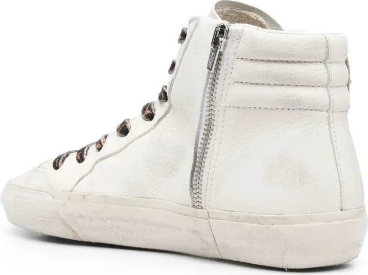 Slide crystal-embellished hi-top sneakers - Image 3