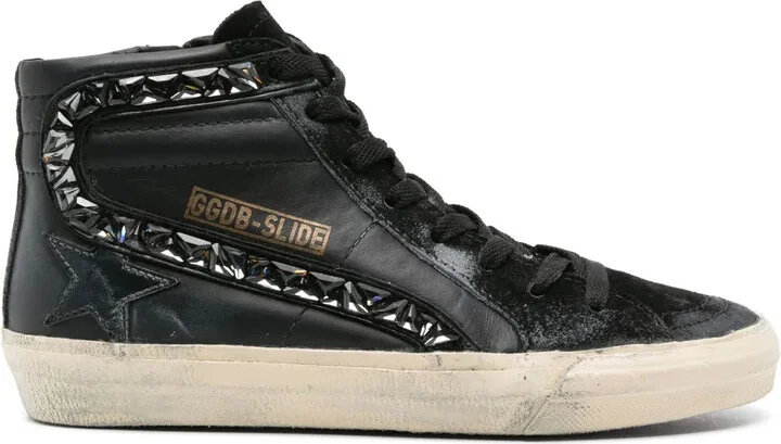 Slide crystal-embellished sneakers
