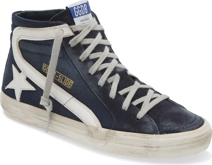 Slide Denim High Top Sneaker