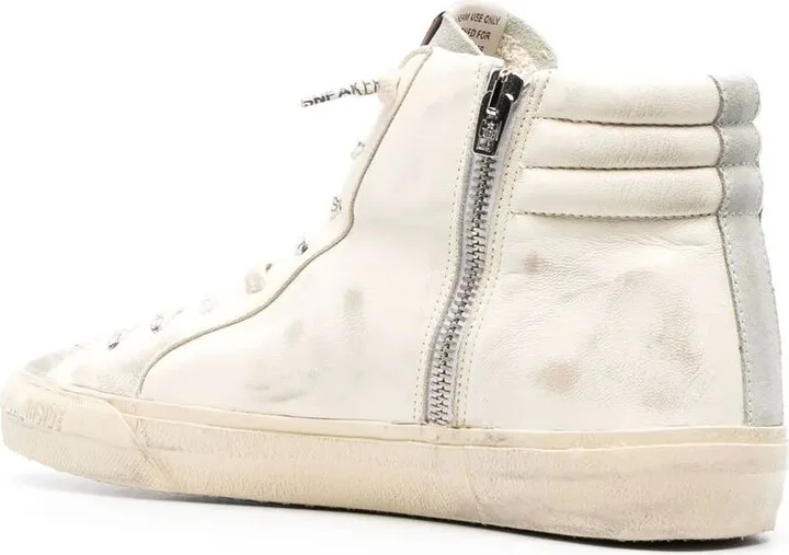 Slide distressed high-top sneakers - Image 3