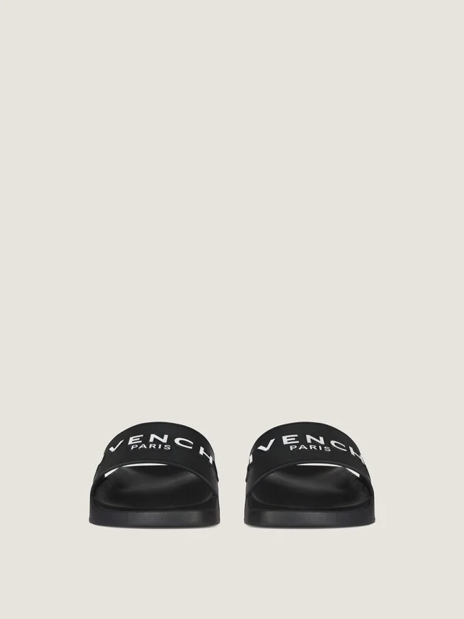 Slide flat sandals in recycled rubber - Image 2