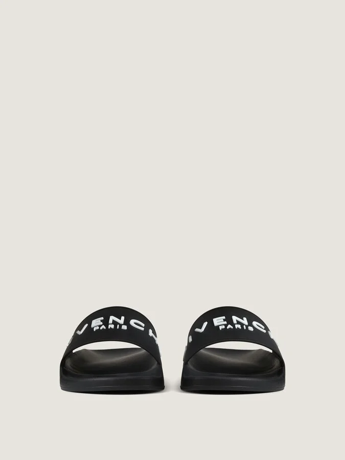 Slide flat sandals in rubber - Image 2