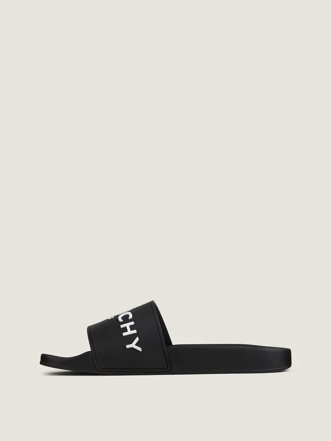 Slide flat sandals in rubber - Image 3