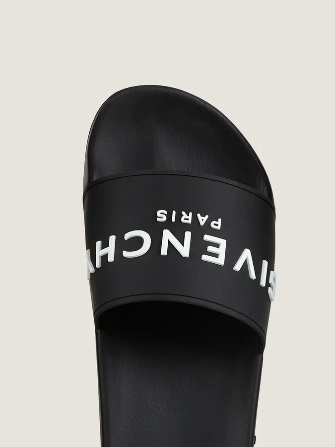 Slide flat sandals in rubber - Image 4
