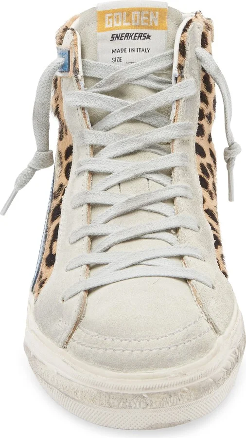 Slide Genuine Calf Hair High Top Sneaker - Image 4