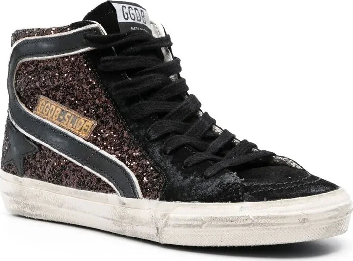 Slide glitter high-top sneakers - Image 2