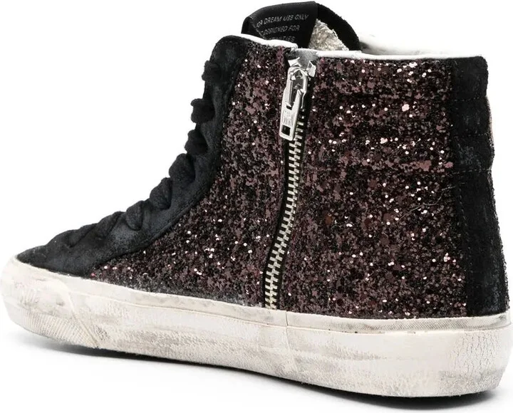 Slide glitter high-top sneakers - Image 3