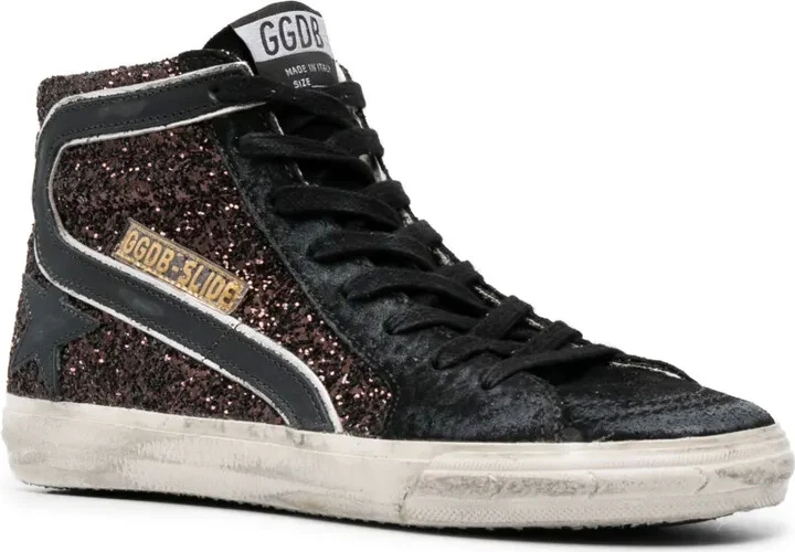 Slide glitter high-top sneakers - Image 2