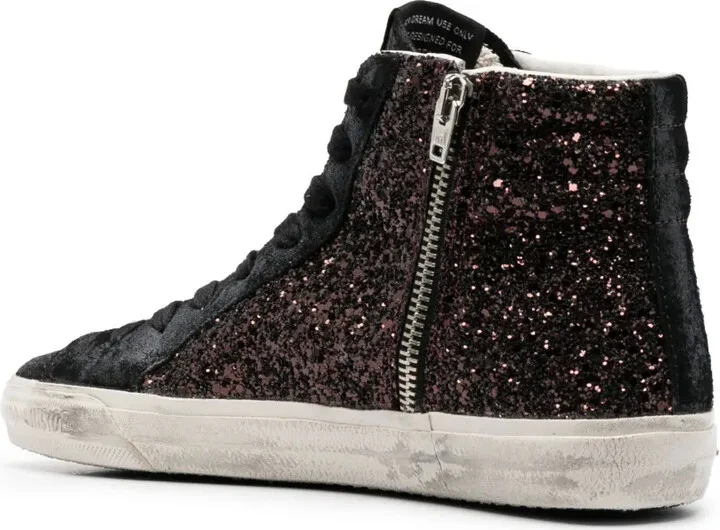Slide glitter high-top sneakers - Image 3