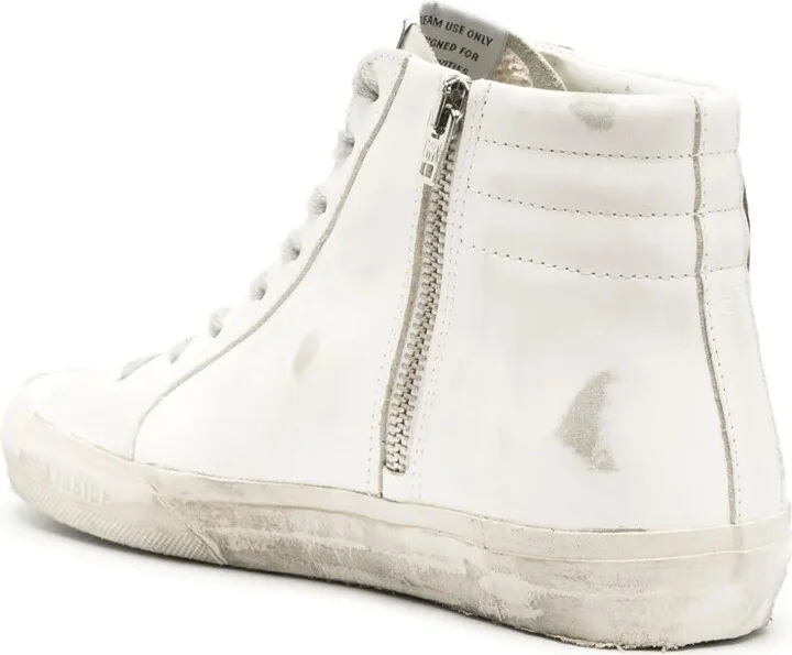 Slide high-top leather sneakers - Image 3
