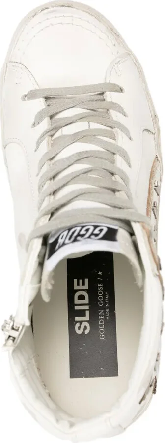 Slide high-top leather sneakers - Image 4