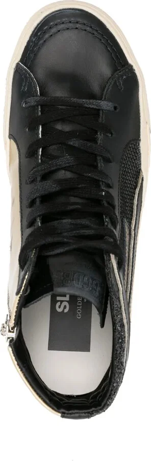 Slide high-top leather sneakers - Image 4