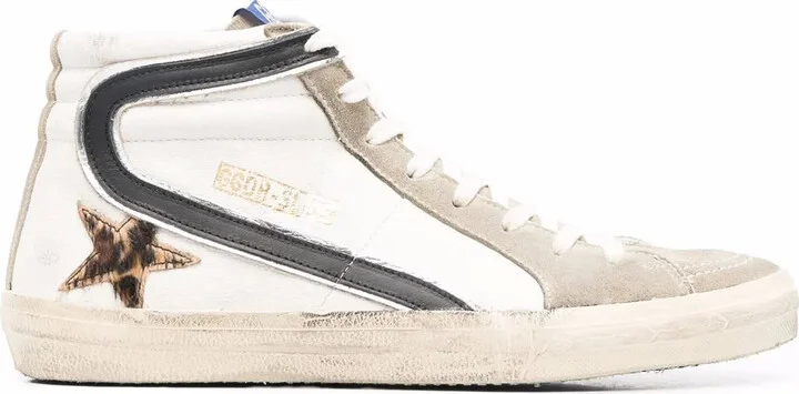Slide high top sneakers