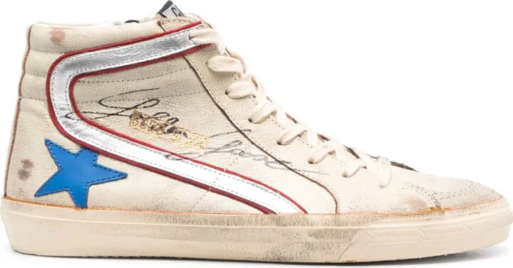 Slide high-top sneakers