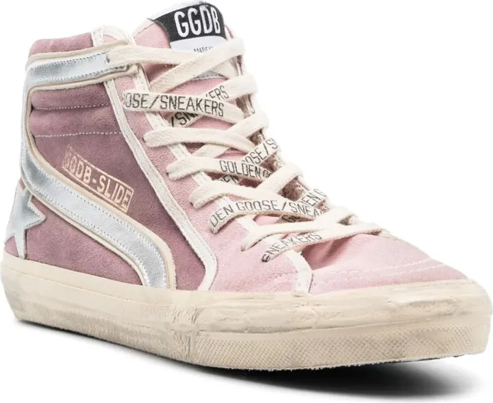 Slide high-top suede sneakers - Image 2