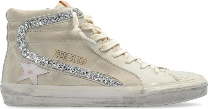 Slide high-top suede sneakers