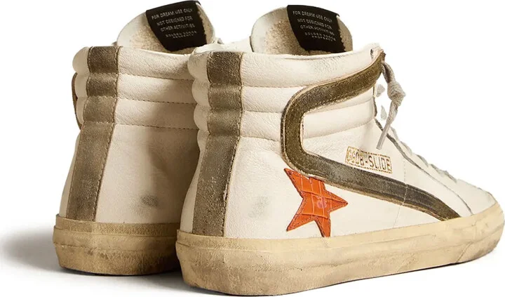 Slide leather high-top sneakers - Image 4