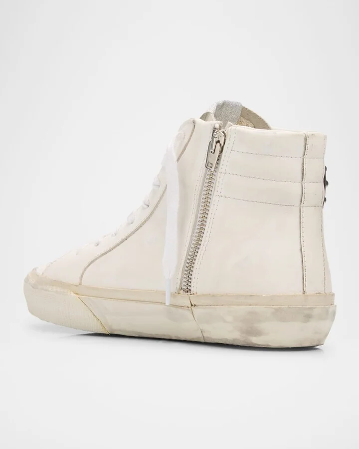 Slide Leather Stud Mid-Top Sneakers - Image 5