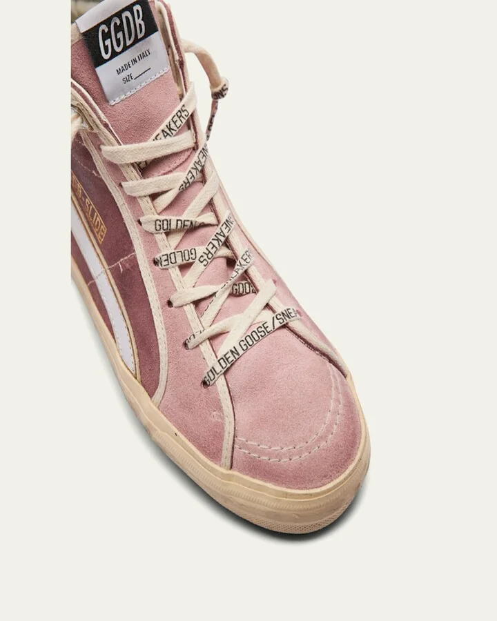 Slide Mid-Top Suede Sneakers - Image 2