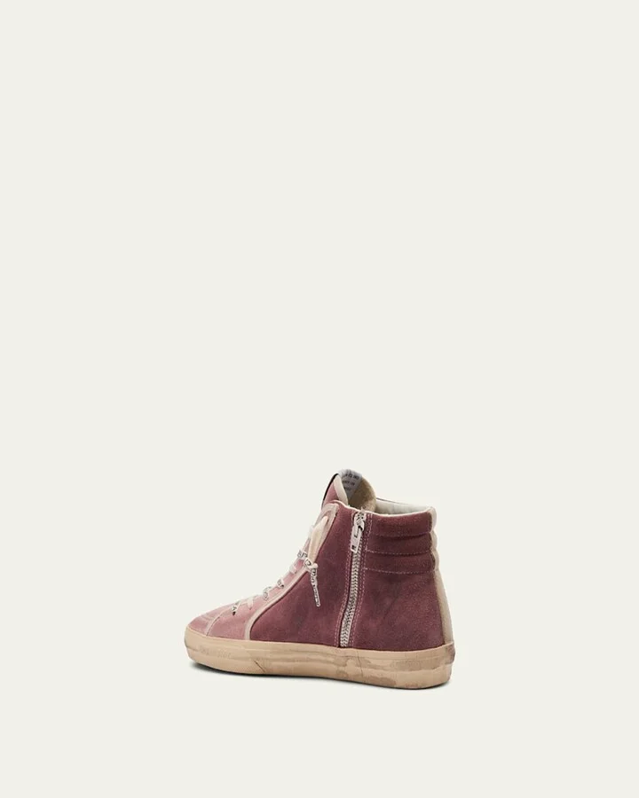 Slide Mid-Top Suede Sneakers - Image 5