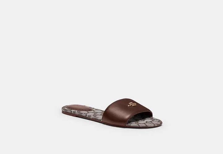 Slide Sandal In Signature Jacquard