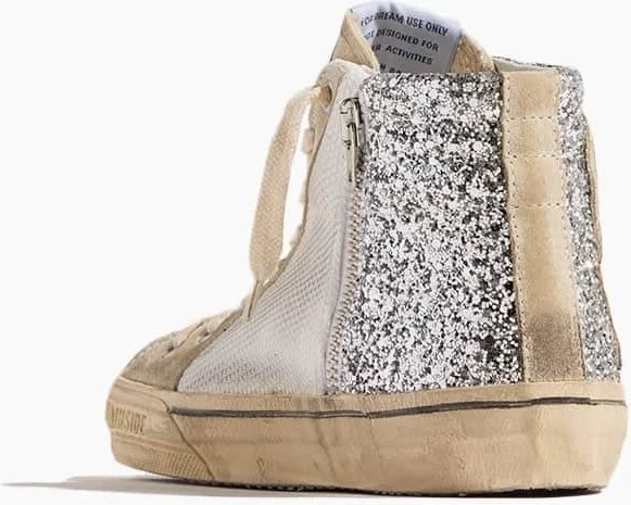Slide Sneaker in Silver/White/Marble - Image 3