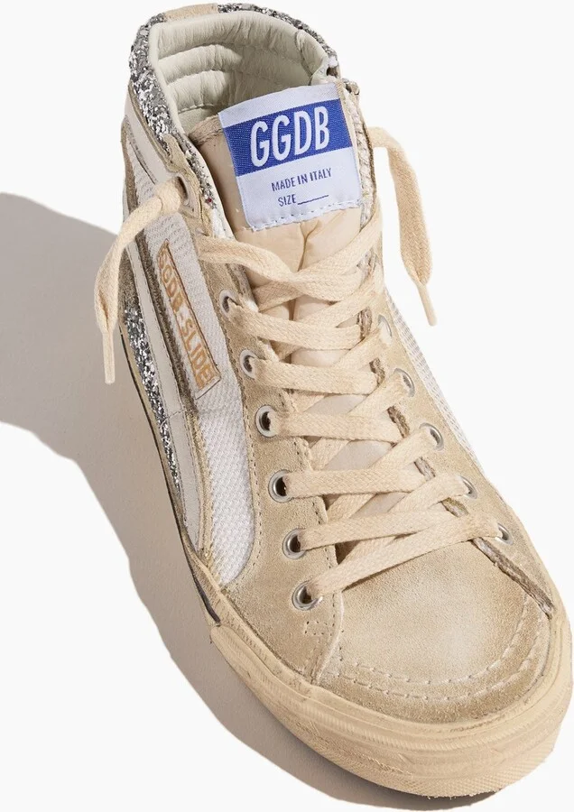 Slide Sneaker in Silver/White/Marble - Image 4