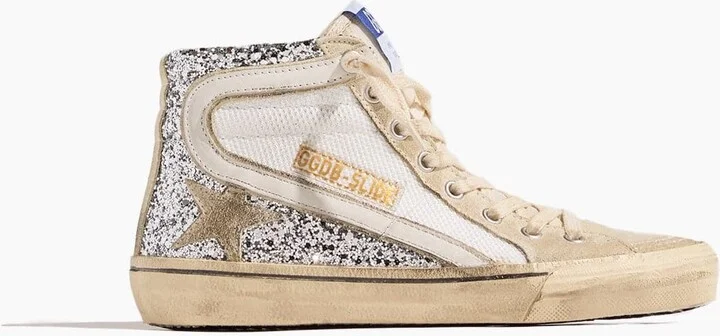 Slide Sneaker in Silver/White/Marble