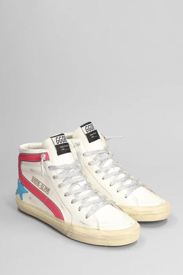 Slide Sneakers In White Leather - Image 2