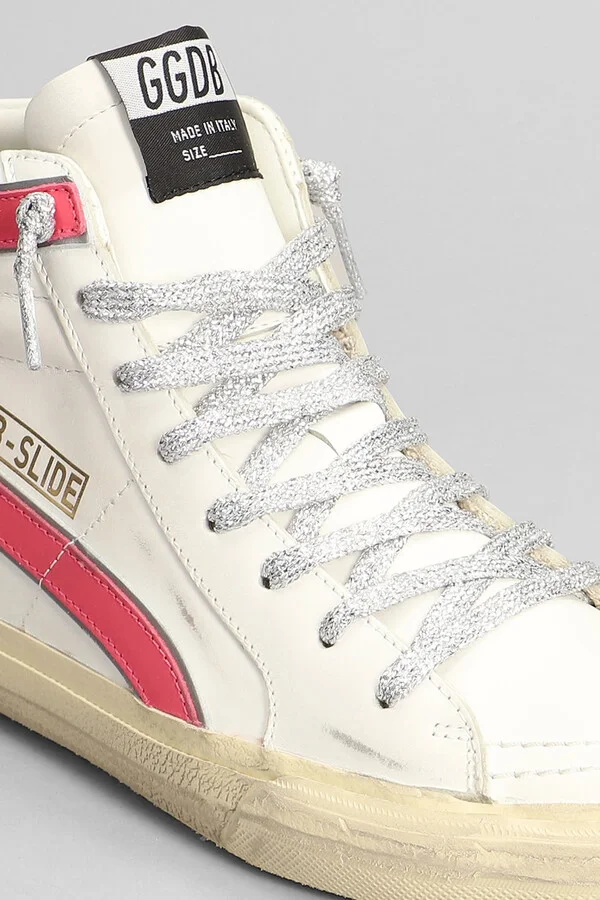 Slide Sneakers In White Leather - Image 5