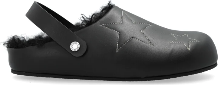 Slides Made Of Eco-leather, , - Black